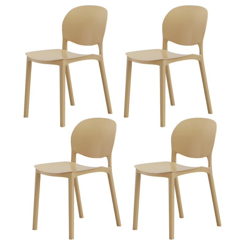 Nordic Backrest Stackable Chair with Acrylic Legs for Dining Room