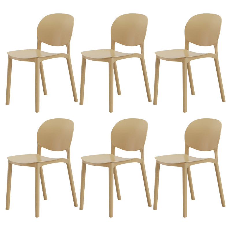 Nordic Backrest Stackable Chair with Acrylic Legs for Dining Room