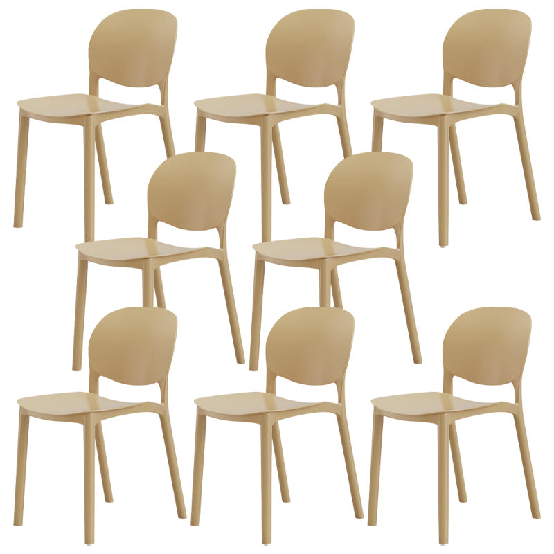 Nordic Backrest Stackable Chair with Acrylic Legs for Dining Room