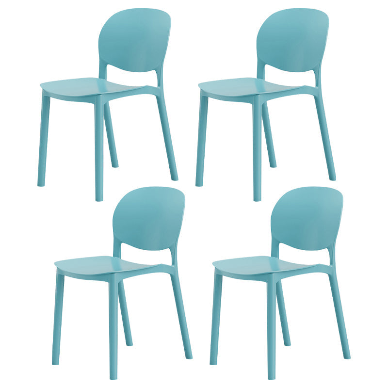 Nordic Backrest Stackable Chair with Acrylic Legs for Dining Room