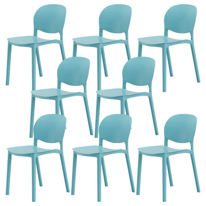 Nordic Backrest Stackable Chair with Acrylic Legs for Dining Room