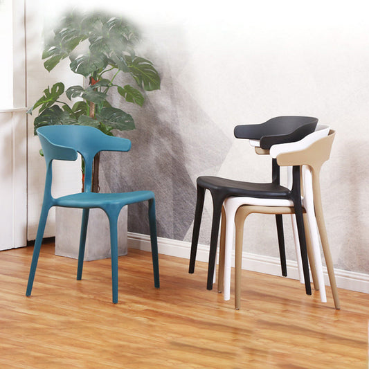 Nordic Armrest Stackable Acrylic Chair with Acrylic Legs for Dining Room