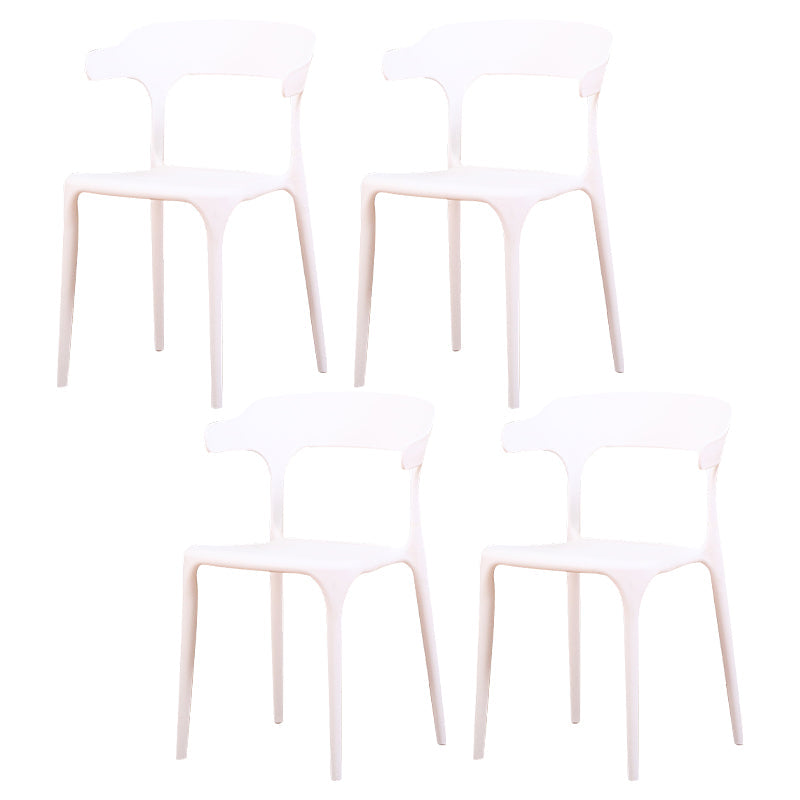 Noordse armleuning stapelbare acrylstoel met acrylpoten voor eetkamer