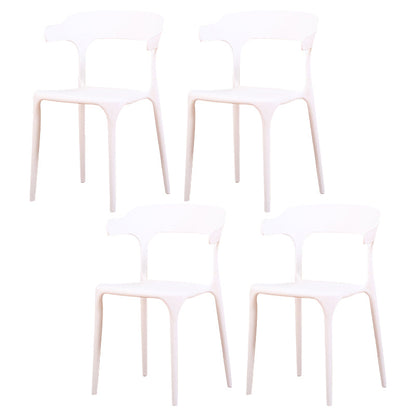 Noordse armleuning stapelbare acrylstoel met acrylpoten voor eetkamer