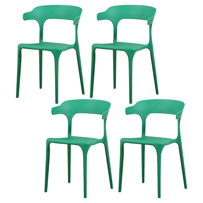 Noordse armleuning stapelbare acrylstoel met acrylpoten voor eetkamer