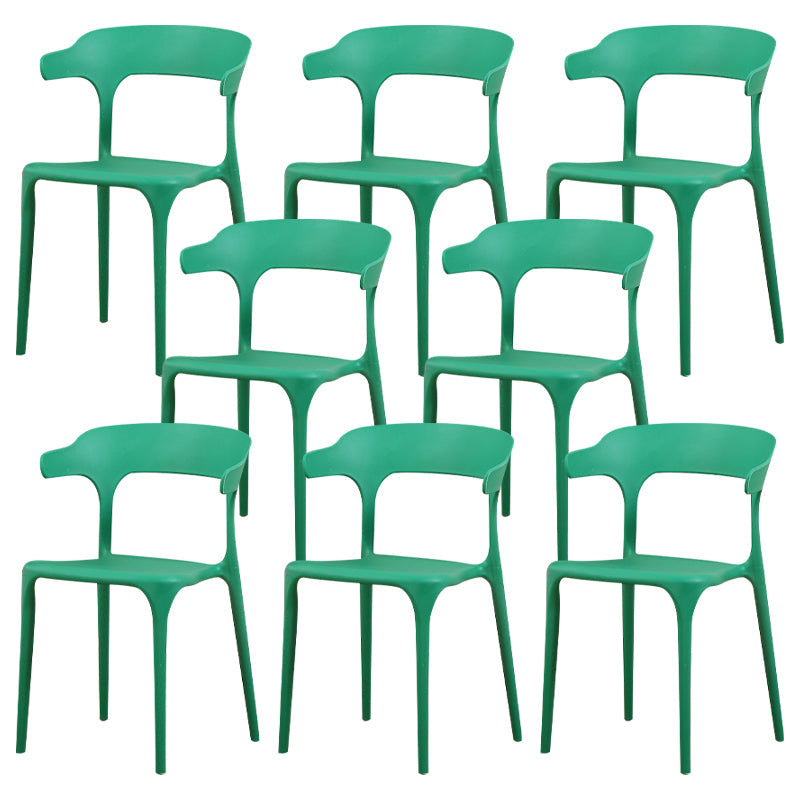 Noordse armleuning stapelbare acrylstoel met acrylpoten voor eetkamer