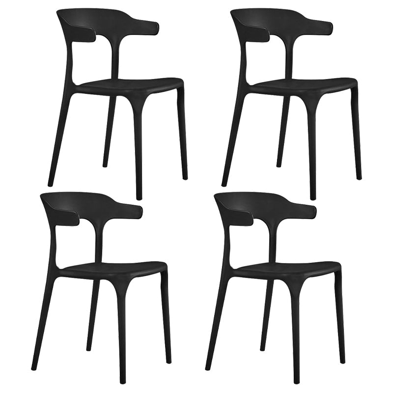Nordic Backrest Armrest Acrylic Chair with Acrylic Legs for Dining Room
