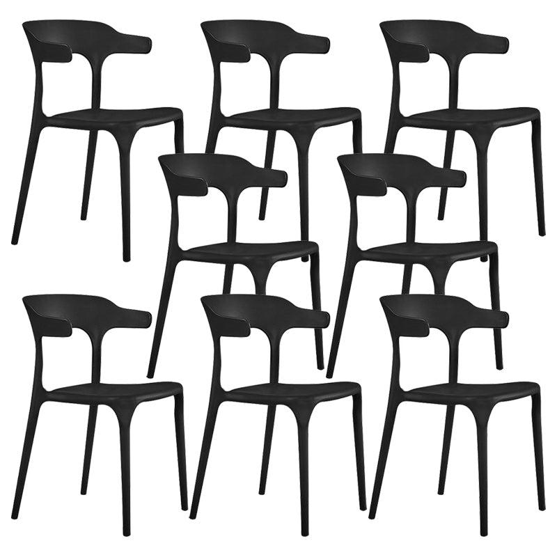 Nordic Backrest Armrest Acrylic Chair with Acrylic Legs for Dining Room