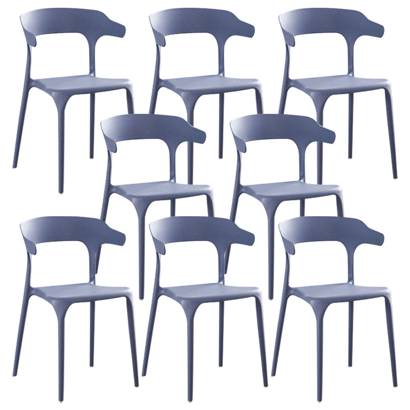 Nordic Backrest Armrest Acrylic Chair with Acrylic Legs for Dining Room