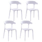 Nordic Backrest Armrest Acrylic Chair with Acrylic Legs for Dining Room