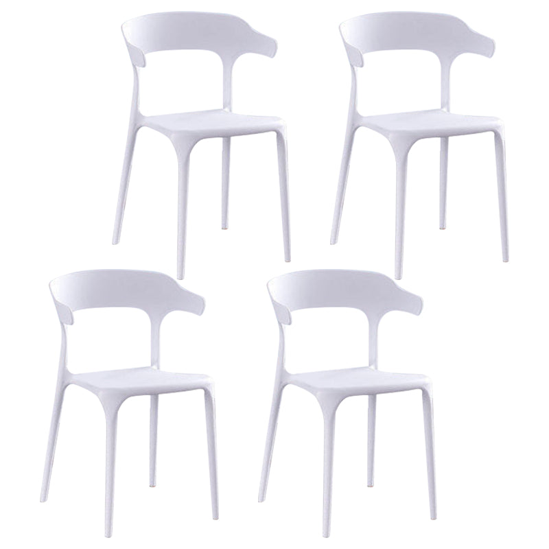 Nordic Backrest Armrest Acrylic Chair with Acrylic Legs for Dining Room