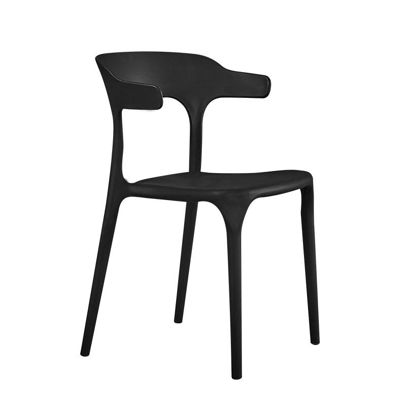 Nordic Backrest Armrest Acrylic Chair with Acrylic Legs for Dining Room