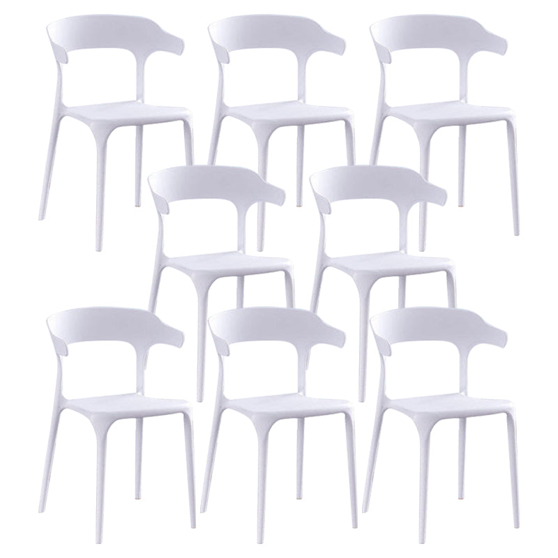 Nordic Backrest Armrest Acrylic Chair with Acrylic Legs for Dining Room