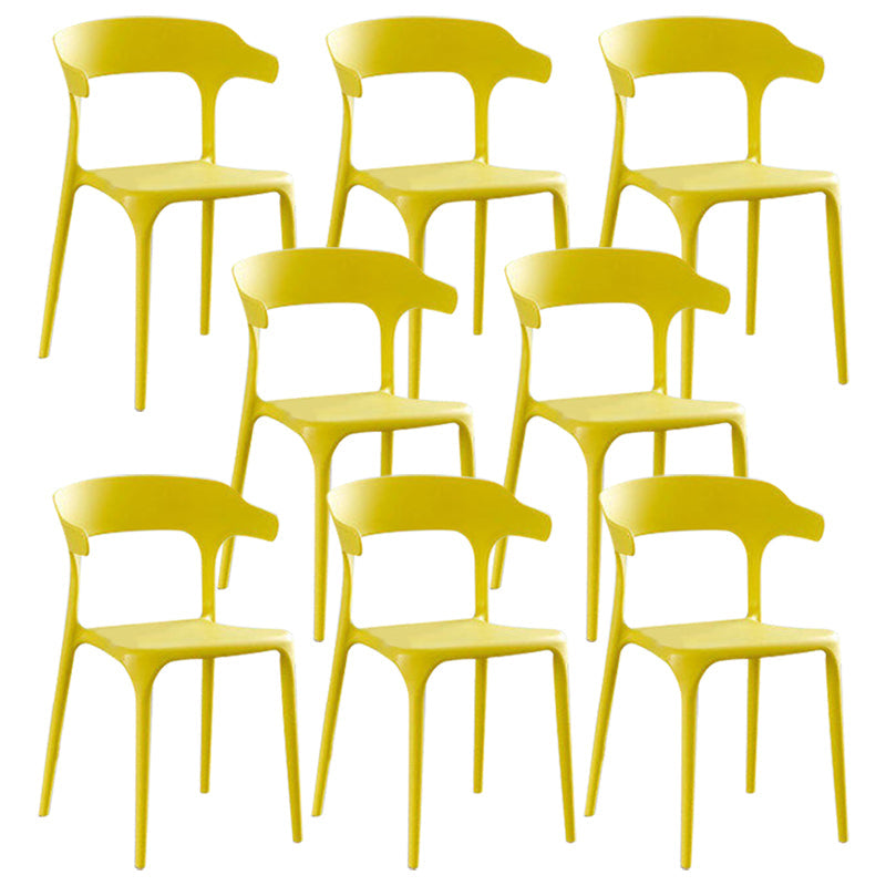 Nordic Backrest Armrest Acrylic Chair with Acrylic Legs for Dining Room