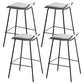 Industrial Style Metal Bar Stool Footrest Counter Stool for Restaurant