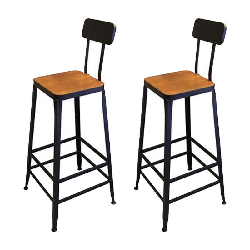 Tabouret de bar en métal de style industriel tabouret de bar sans bras avec base noire