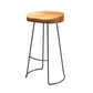 Tabouret de bar en métal de style industriel tabouret de bar sans bras avec base noire