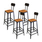 Tabouret de bar en métal de style industriel tabouret de bar sans bras avec base noire
