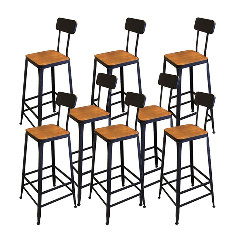 Tabouret de bar en métal de style industriel tabouret de bar sans bras avec base noire