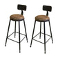 Tabouret de bar en métal de style industriel tabouret de bar sans bras avec base noire