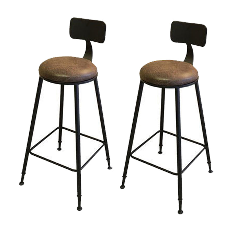 Tabouret de bar en métal de style industriel tabouret de bar sans bras avec base noire