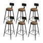 Tabouret de bar en métal de style industriel tabouret de bar sans bras avec base noire