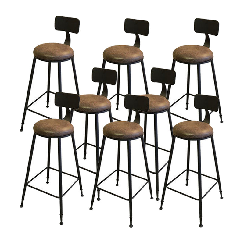 Tabouret de bar en métal de style industriel tabouret de bar sans bras avec base noire