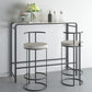 Modern Bar Dining Table Rectangle Indoor Bar Stool Table with Footrest Clearhalo 'Bar Furniture' 'Bar Tables' 'bar_tables' 'furn' 'furn_bar_tables' 'Furniture' 'Kitchen & Dining Furniture' 7477870