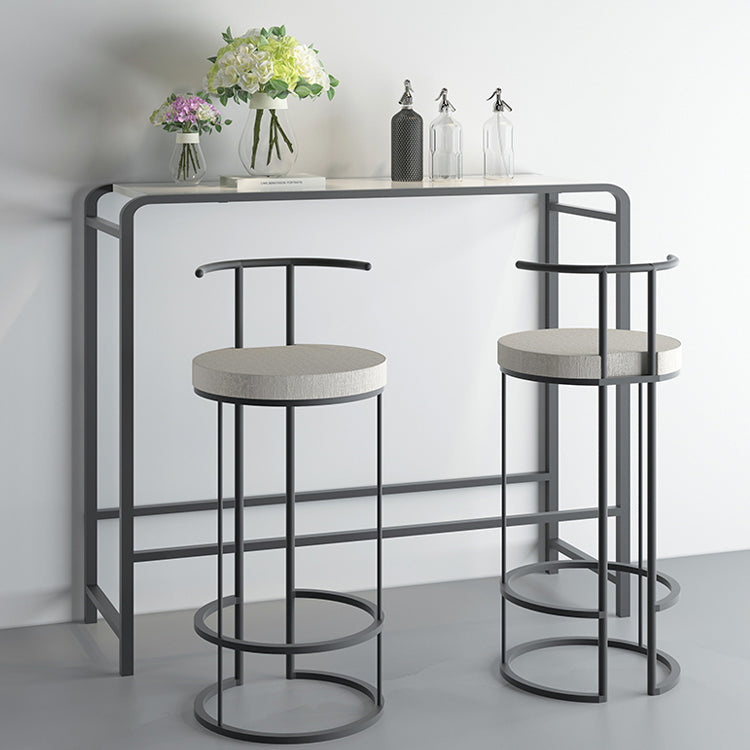 Modern Bar Dining Table Rectangle Indoor Bar Stool Table with Footrest Clearhalo 'Bar Furniture' 'Bar Tables' 'bar_tables' 'furn' 'furn_bar_tables' 'Furniture' 'Kitchen & Dining Furniture' 7477870