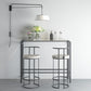 Modern Bar Dining Table Rectangle Indoor Bar Stool Table with Footrest Clearhalo 'Bar Furniture' 'Bar Tables' 'bar_tables' 'furn' 'furn_bar_tables' 'Furniture' 'Kitchen & Dining Furniture' 7477871