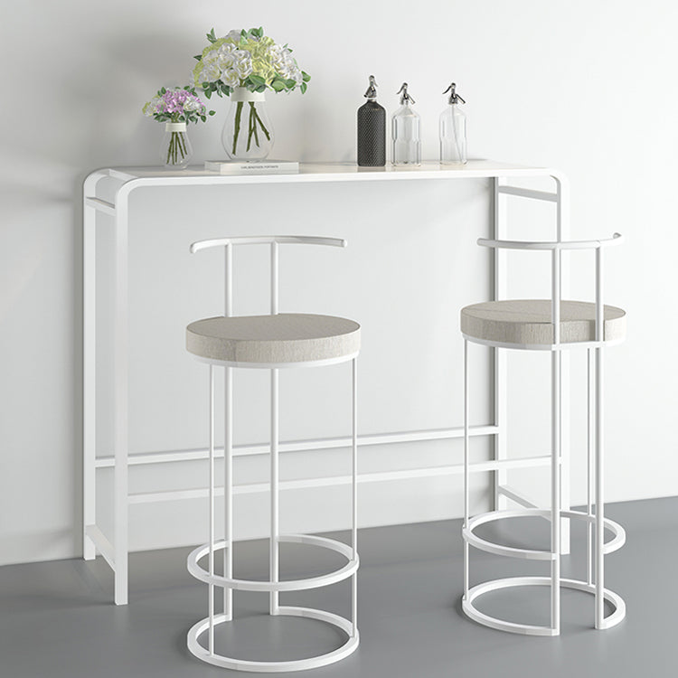 Modern Bar Dining Table Rectangle Indoor Bar Stool Table with Footrest Clearhalo 'Bar Furniture' 'Bar Tables' 'bar_tables' 'furn' 'furn_bar_tables' 'Furniture' 'Kitchen & Dining Furniture' 7477872