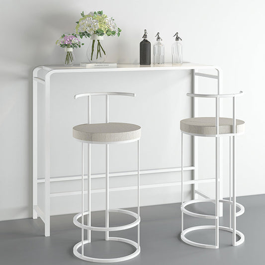 Mesa de comedor de bar moderna Mesa de taburete de bar rectángulo de interiores con reposapiés