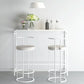 Modern Bar Dining Table Rectangle Indoor Bar Stool Table with Footrest Clearhalo 'Bar Furniture' 'Bar Tables' 'bar_tables' 'furn' 'furn_bar_tables' 'Furniture' 'Kitchen & Dining Furniture' 7477873