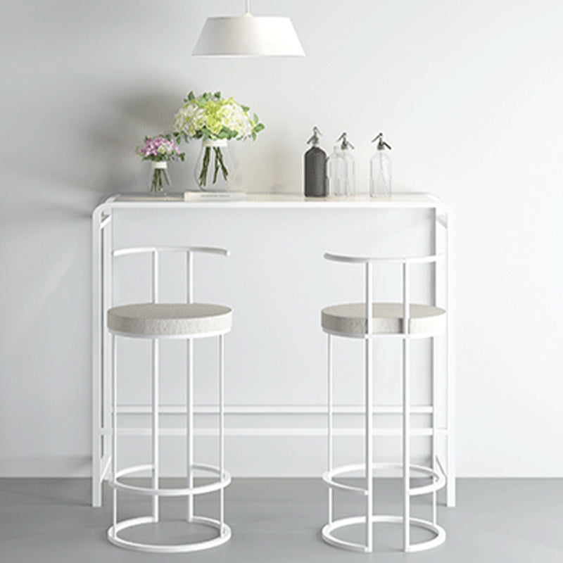 Modern Bar Dining Table Rectangle Indoor Bar Stool Table with Footrest Clearhalo 'Bar Furniture' 'Bar Tables' 'bar_tables' 'furn' 'furn_bar_tables' 'Furniture' 'Kitchen & Dining Furniture' 7477873