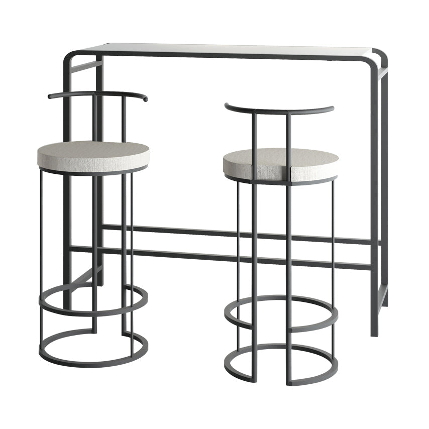 Modern Bar Dining Table Rectangle Indoor Bar Stool Table with Footrest Clearhalo 'Bar Furniture' 'Bar Tables' 'bar_tables' 'furn' 'furn_bar_tables' 'Furniture' 'Kitchen & Dining Furniture' 7477874