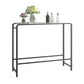 Modern Bar Dining Table Rectangle Indoor Bar Stool Table with Footrest Black Without Chairs Clearhalo 'Bar Furniture' 'Bar Tables' 'bar_tables' 'furn' 'furn_bar_tables' 'Furniture' 'Kitchen & Dining Furniture' 7477876