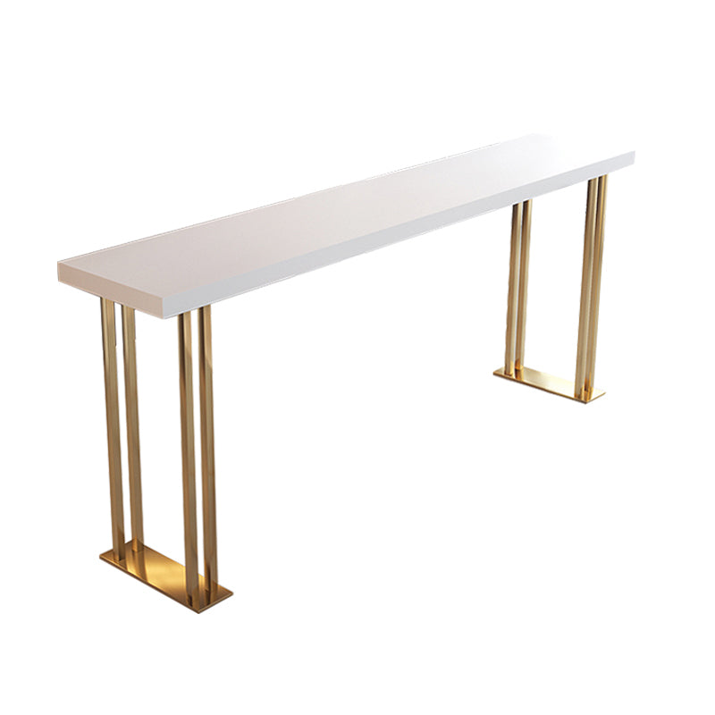 Indoor Contemporary Bar Dining Table Rectangle Wooden Bar Table White Without Chairs Clearhalo 'Bar Furniture' 'Bar Tables' 'bar_tables' 'furn' 'furn_bar_tables' 'Furniture' 'Kitchen & Dining Furniture' 7477887