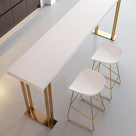 Mesa de comedor contemporánea de barra contemporánea mesa de bar rectangular de madera