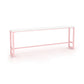 Glam Rectangle Bar Stool Table White Top Pub Table with Pink Base Clearhalo 'Bar Furniture' 'Bar Tables' 'bar_tables' 'furn' 'furn_bar_tables' 'Furniture' 'Kitchen & Dining Furniture' 7477944