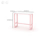 Glam Rectangle Bar Stool Table White Top Pub Table with Pink Base Clearhalo 'Bar Furniture' 'Bar Tables' 'bar_tables' 'furn' 'furn_bar_tables' 'Furniture' 'Kitchen & Dining Furniture' 7477960