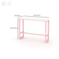 Glam Rectangle Bar Stool Table White Top Pub Table with Pink Base Clearhalo 'Bar Furniture' 'Bar Tables' 'bar_tables' 'furn' 'furn_bar_tables' 'Furniture' 'Kitchen & Dining Furniture' 7477961