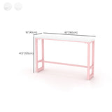 Glam Rectangle Bar Stool Table White Top Pub Table with Pink Base Clearhalo 'Bar Furniture' 'Bar Tables' 'bar_tables' 'furn' 'furn_bar_tables' 'Furniture' 'Kitchen & Dining Furniture' 7477962