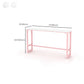 Glam Rectangle Bar Stool Table White Top Pub Table with Pink Base Clearhalo 'Bar Furniture' 'Bar Tables' 'bar_tables' 'furn' 'furn_bar_tables' 'Furniture' 'Kitchen & Dining Furniture' 7477963