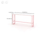 Glam Rectangle Bar Stool Table White Top Pub Table with Pink Base Clearhalo 'Bar Furniture' 'Bar Tables' 'bar_tables' 'furn' 'furn_bar_tables' 'Furniture' 'Kitchen & Dining Furniture' 7477964