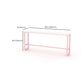 Glam Rectangle Bar Stool Table White Top Pub Table with Pink Base Clearhalo 'Bar Furniture' 'Bar Tables' 'bar_tables' 'furn' 'furn_bar_tables' 'Furniture' 'Kitchen & Dining Furniture' 7477966