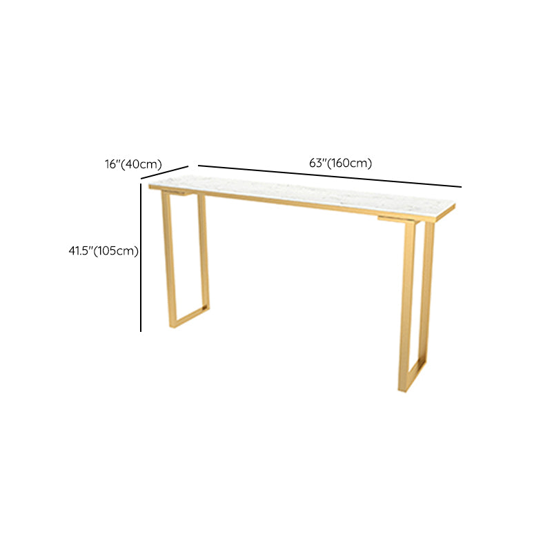 Indoor Contemporary Bar Dining Table Rectangle Faux Marble Bar Table Clearhalo 'Bar Furniture' 'Bar Tables' 'bar_tables' 'furn' 'furn_bar_tables' 'Furniture' 'Kitchen & Dining Furniture' 7478003