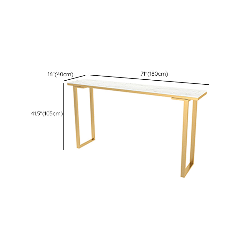 Indoor Contemporary Bar Dining Table Rectangle Faux Marble Bar Table Clearhalo 'Bar Furniture' 'Bar Tables' 'bar_tables' 'furn' 'furn_bar_tables' 'Furniture' 'Kitchen & Dining Furniture' 7478004