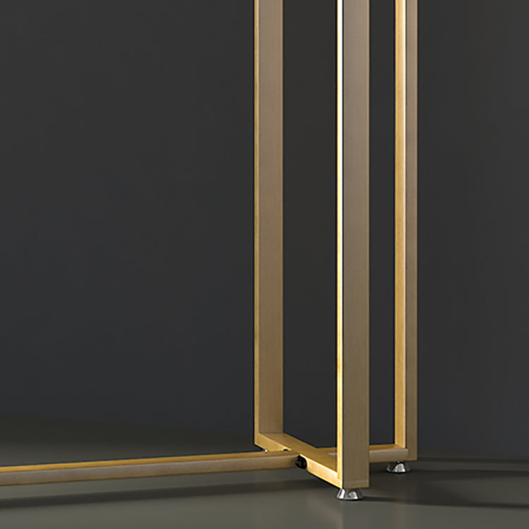 Barkruktafel met stenen blad Glam-stijl pubtafel met metalen poot