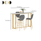 Barkruktafel met stenen blad Glam-stijl pubtafel met metalen poot