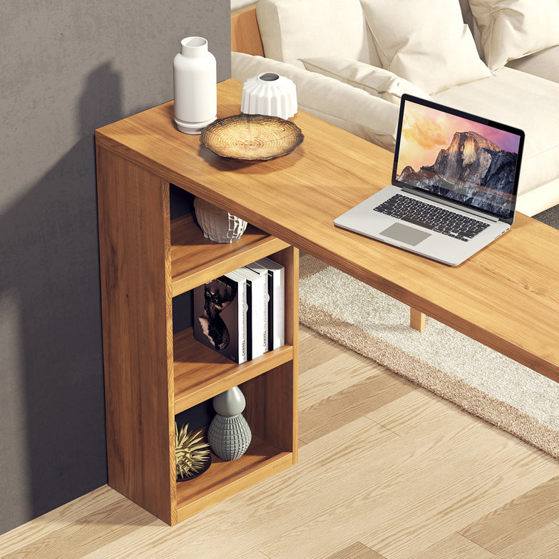 Solid Wood Bar Stool Table Industrial Style Bar Dining Table with Storage Clearhalo 'Bar Furniture' 'Bar Tables' 'bar_tables' 'furn' 'furn_bar_tables' 'Furniture' 'Kitchen & Dining Furniture' 7478030